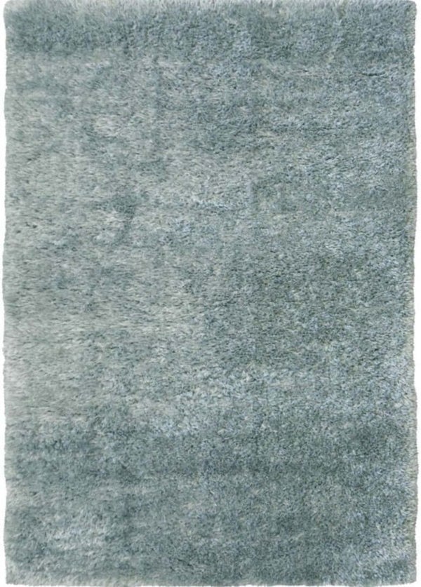 Solid Design Shaggy Rug in Duck Egg Blue | The Rugs