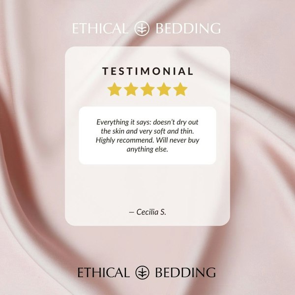 Ethical Bedding Duvet Cover in Rose (Eucalyptus Silk)