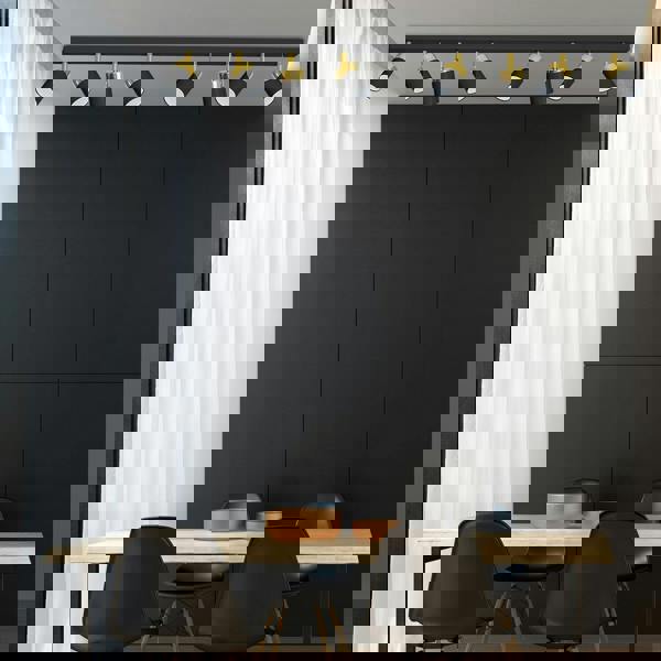 Milagro Joker Ceiling Lamp Hand Made In Matt Black With Gold Detail