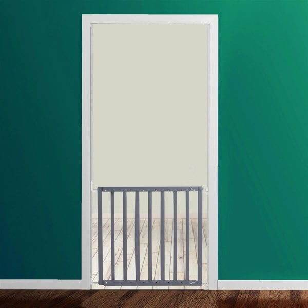 Bettacare Chunky Wooden Screw Fit Dog Gate, 63.5cm - 105.5cm, Grey, Wooden Dog Gate Gate, Screw Fit Pet Stair Gate, Puppy Gate