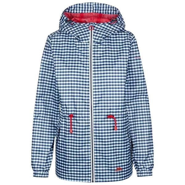 Trespass Womens Niggle Gingham Raincoat - Navy