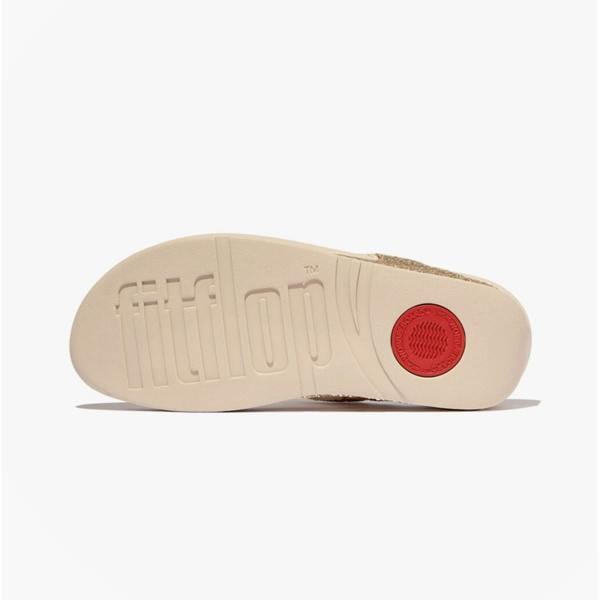 FitFlop FitFlop LULU GLITTER TOE-THONGS Womens Toe-Post Sandals Platino