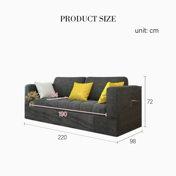 Pérez Two Seater Sofa Bed, Bunk Bed, Linen-Weilai Concept-Weilai Concept