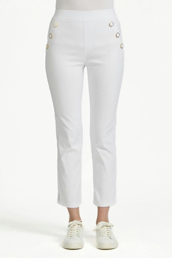 Mudflower Button Detailed Bengaline Stretch Trousers
