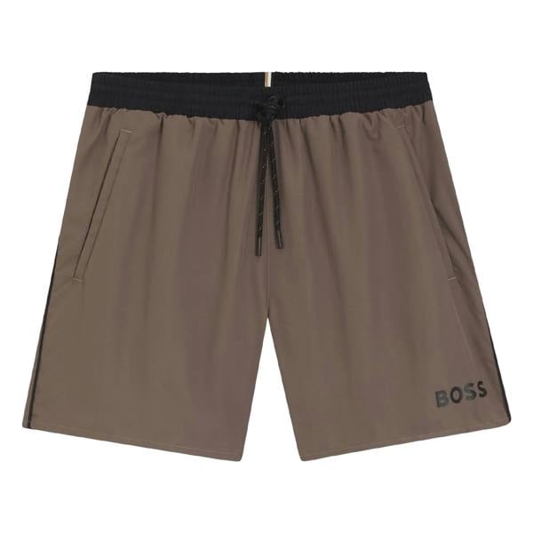 Hugo Mens Starfish Logo Swim Shorts - Brown