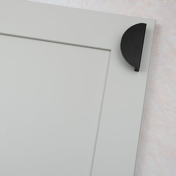 Handle & Home 64mm Matt Black Half Moon Handle