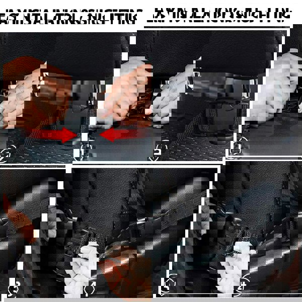 anycoplus Anypack Car Back Seat Organizer 2pc with Touch Screen Tablet Holder Kick Mats with Pocket for Toys