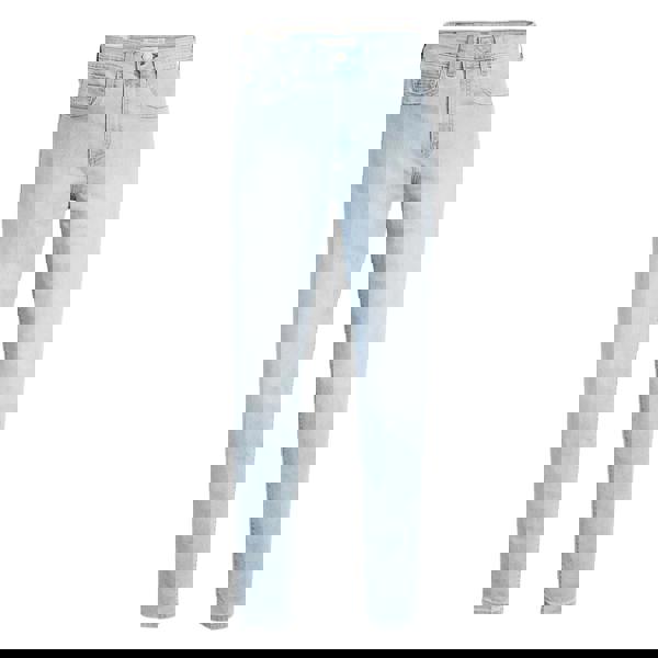 Levis Womens/Ladies 721 Leather Patch High Rise Skinny Jeans - Light Blue