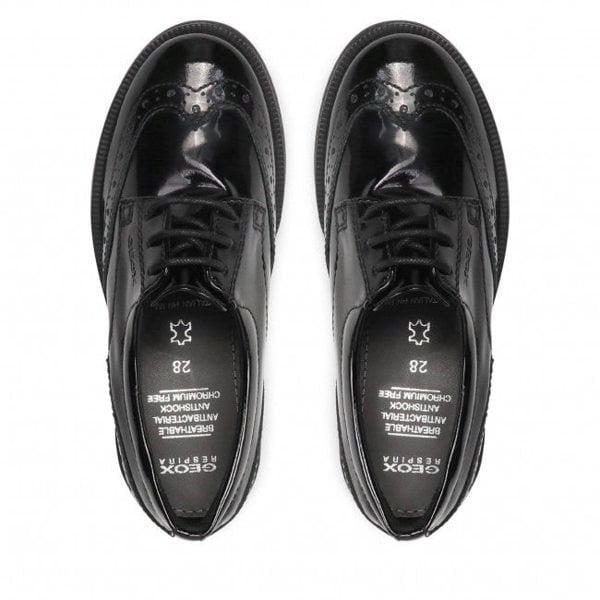 GEOX AGATA Girls Shoes Patent Black