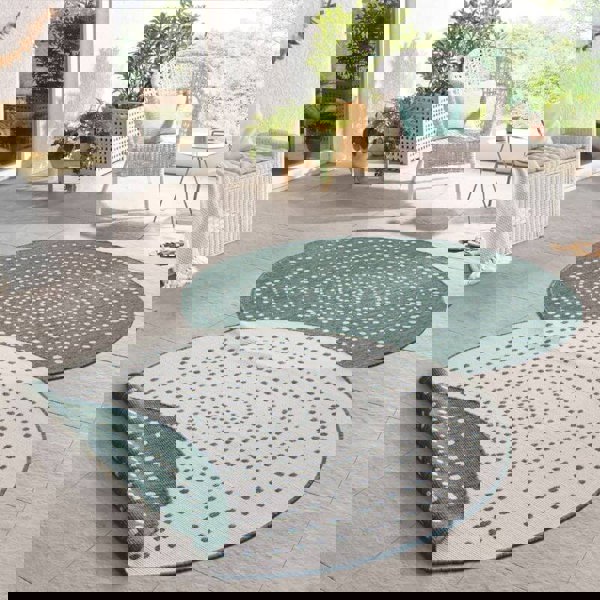 The Rugs Indoor Outdoor Bali Reversible Round Rug | Durable