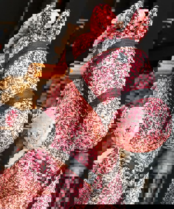 Red rocking horse and teddy