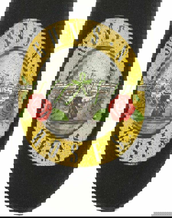 Guns N Roses Mens Black Logo Mule Slippers