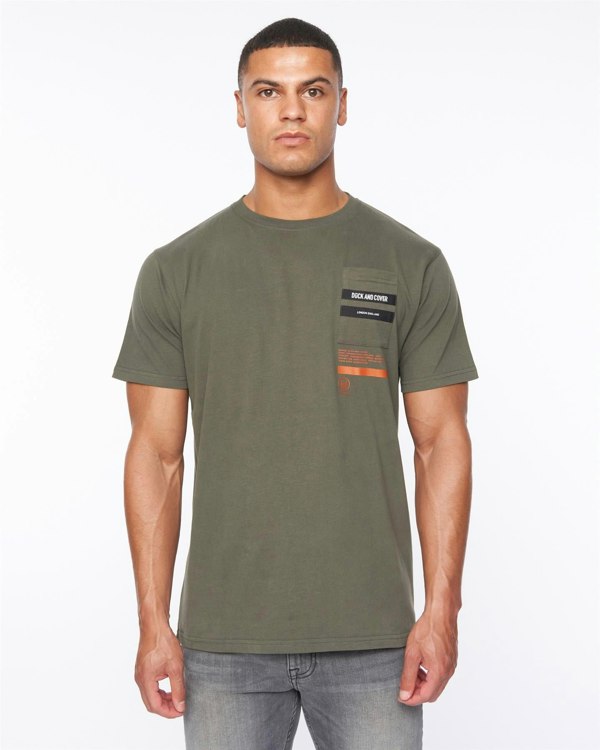 Duck and Cover Heningys T-Shirt - Dark Olive