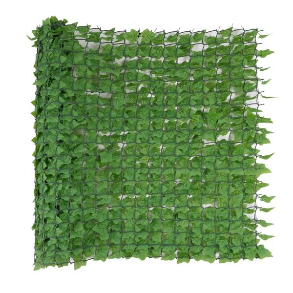 Premium Artificial Ivy Hedge Garden Fence Privacy Screening- Green - Evergreenery