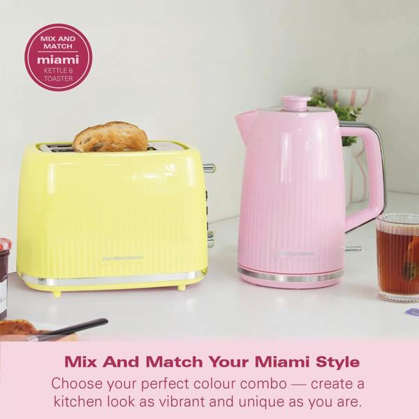 Hamilton Beach Miami 2 Slice Toaster Flamingo Pink