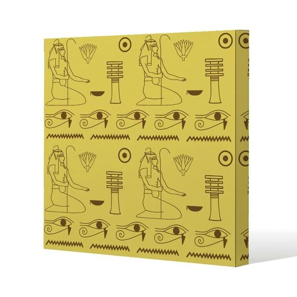Benjamin Tate Design Pattern of Egyptian hieroglyphics Slim Style Canvas Print  30x30cm , 15mm Slim Real wood.