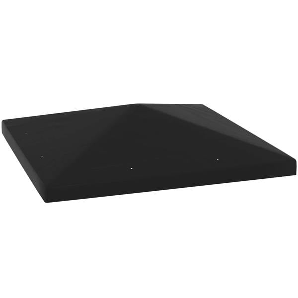 Black gazebo frame replacement panel with flat black top