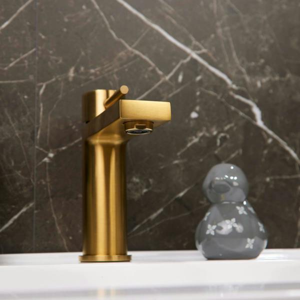 Flode Eslov | Mono Basin Mixer Tap | Brushed Brass