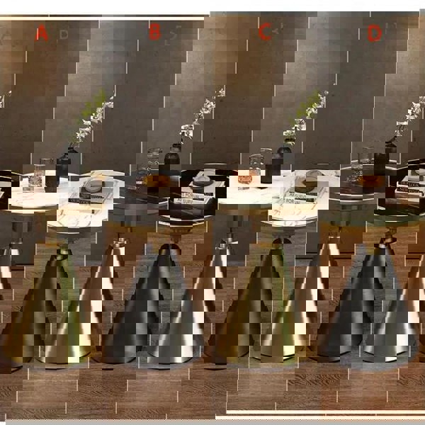 Modern Side Table, Black/ Gold-Ritconcept-Rit Concept