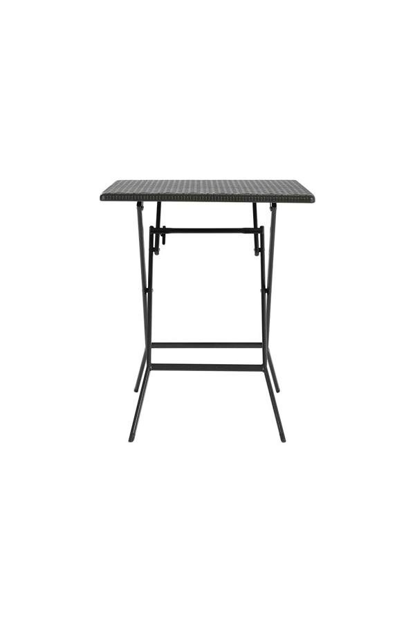 Living and Home Square Rattan Folding Outdoor Bistro Table Garden Dining Table