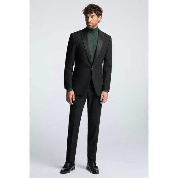 Limehaus Regular Fit Black Tuxedo Jacket
