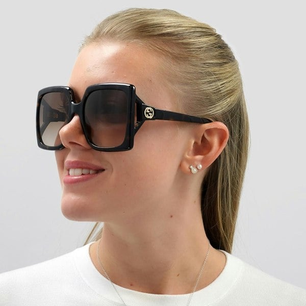 Gucci Sunglasses GG0876S 002 Dark Havana Brown Gradient