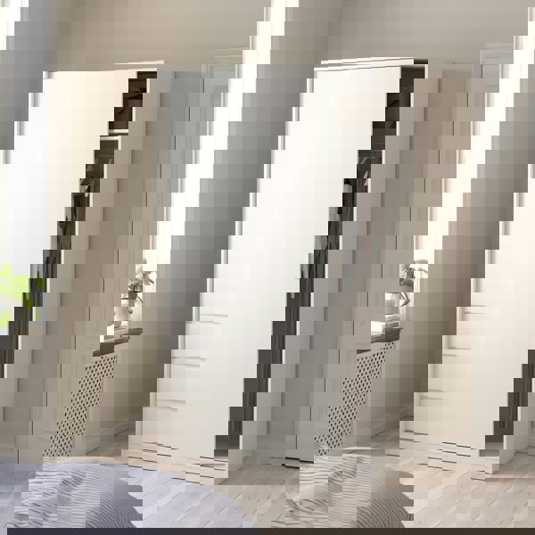 Furniture To Go Naia Wardrobe with 1 Sliding Door and 1 Door + 3 drawers in White