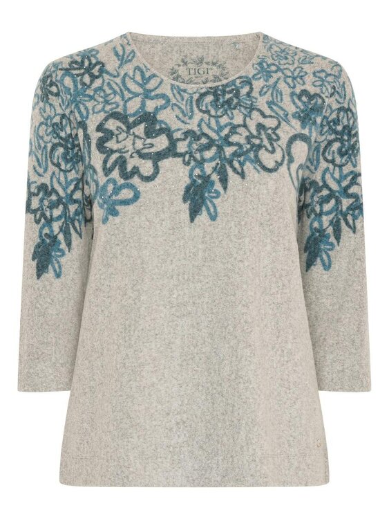 TIGI Floral Border Print Top.