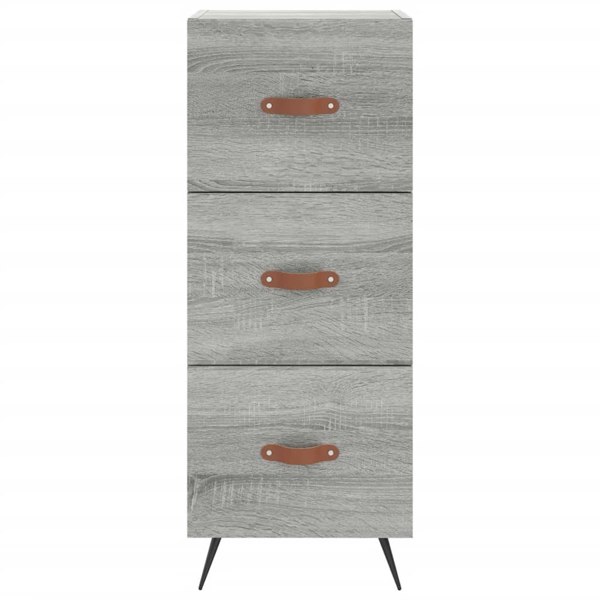Berkfield Highboard Grey Sonoma 34.5x34x180 cm Engineered Wood