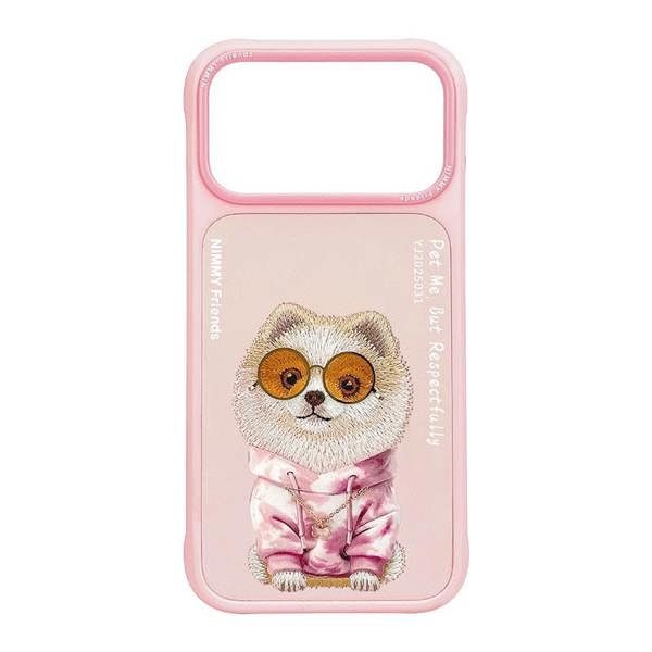Nimmy Friends Nimmy Glass Cool Dog Case with MagSafe for iPhone 17 Pro Max 6.9" Pink - N-YJ-IP17-PRO-MAX-031