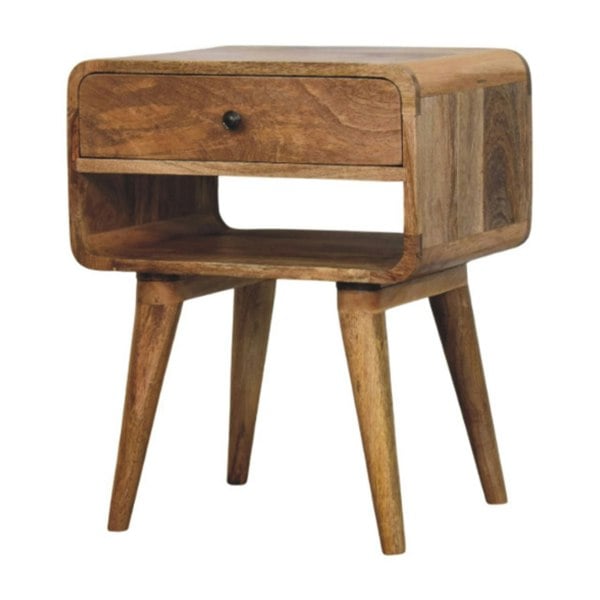 Artisan Furniture Avora Oak-ish Nightstand with Drawer and open slot