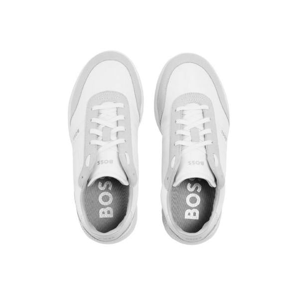 Boss Mens Extreme Leather Trainers - White - 