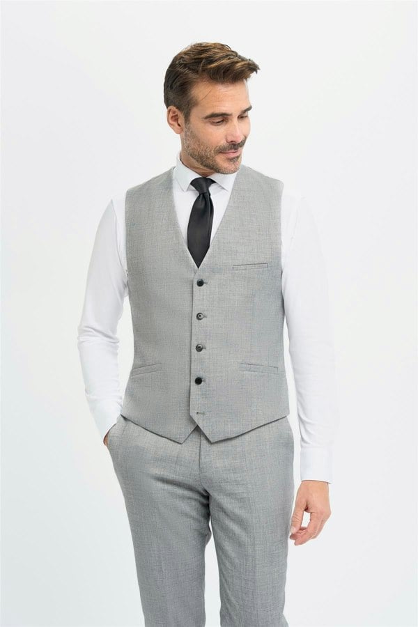 House of Cavani Malibu Grey Waistcoat