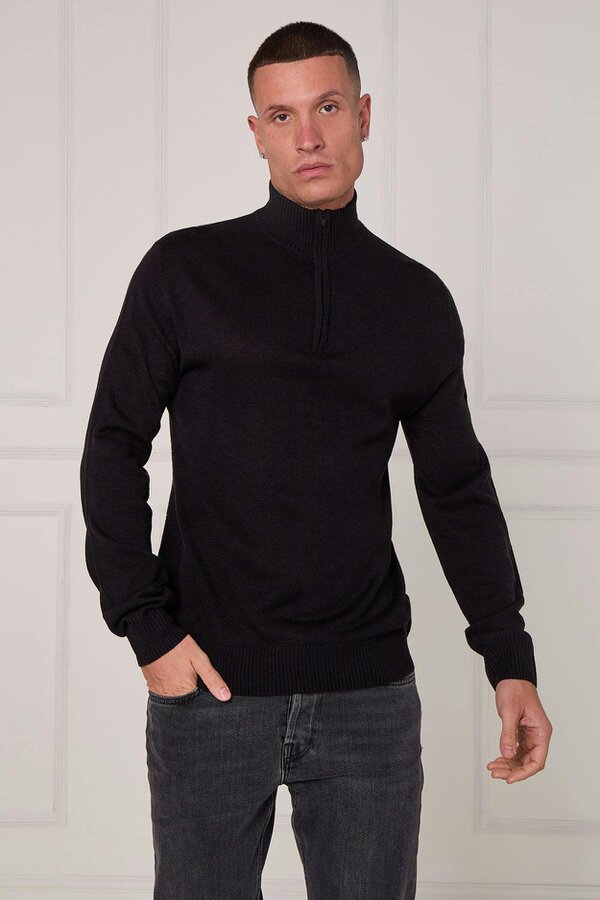Half Zip Knit Jumper - Navy