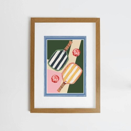 Joules Courtside Collective A2 Wood Frame | Multicoloured