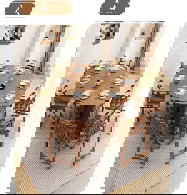 Ainsley Folding Extendable Dining Table, Wood with dining table fold out