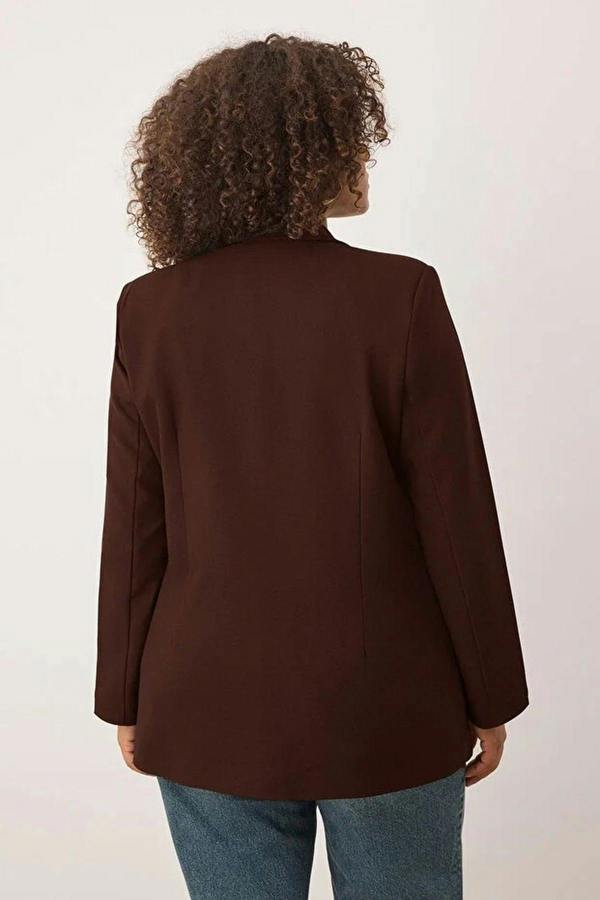 WOVCOR Lined Double-Breasted Woven Blazer Jacket