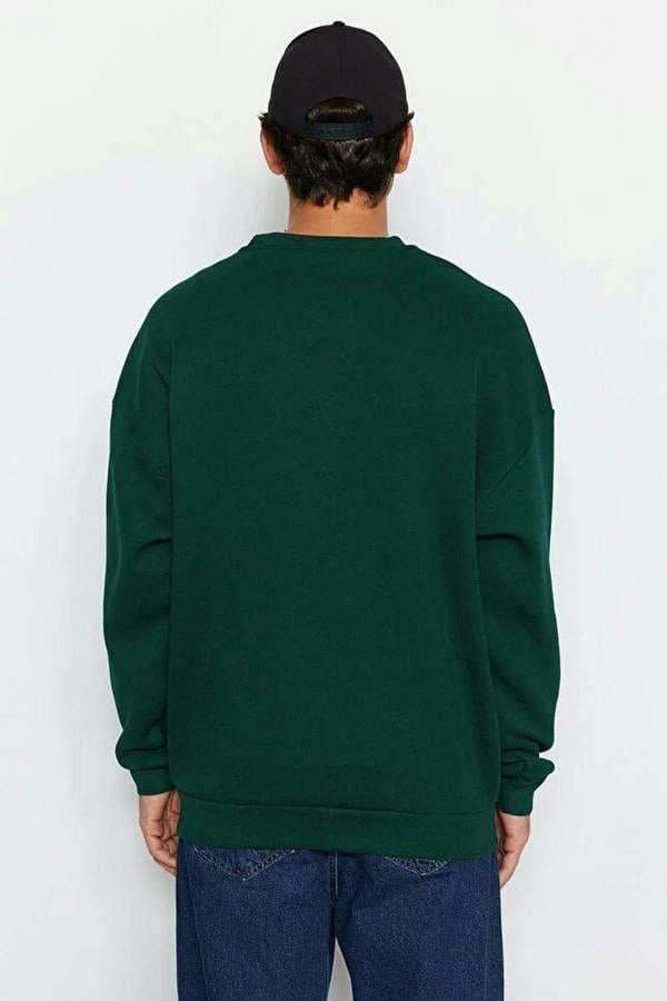 WOVCOR Crew Neck Animal Embroidered Men's Sweatshirt