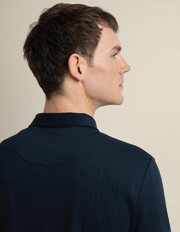 Larsson & Co Helsing - Grid Jacquard Polo Shirt