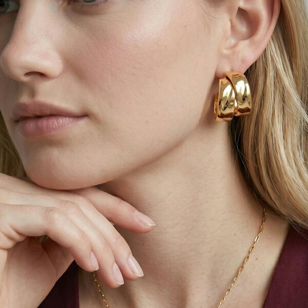Uchi & Soto Kin Molten Gold Hoop Earrings