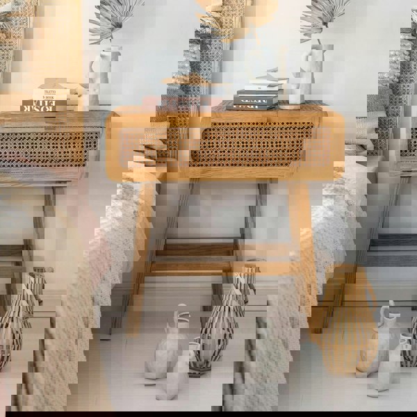 Saul Rattan Side Table, Bedside Table-Weilai Concept-Weilai Concept