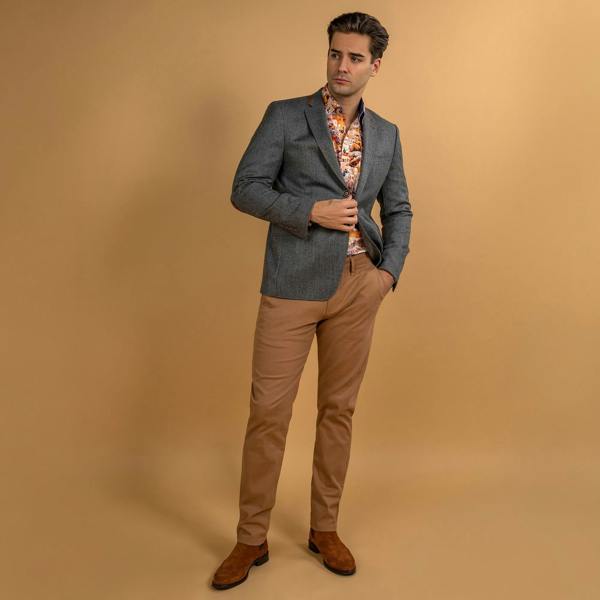SIGNATURE EQUESTRIAN JACKET WITH SANTORINI LINING - Premium Men's Patterned Shirt by Claudio Lugli | Bold Design, Tailored Fit, Best Printed Shirts