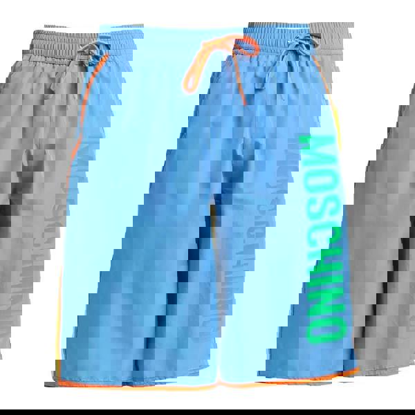 Moschino Mens Colour Block Swim Shorts - Blue - 