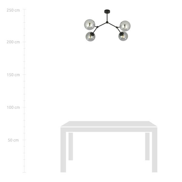 Emibig SPACE Ceiling lamp  4 x E14 Black with Graphite Shade