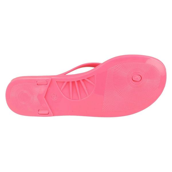 Spot On Ladies Spot On Flat Bow Trim Toepost Jelly Sandal