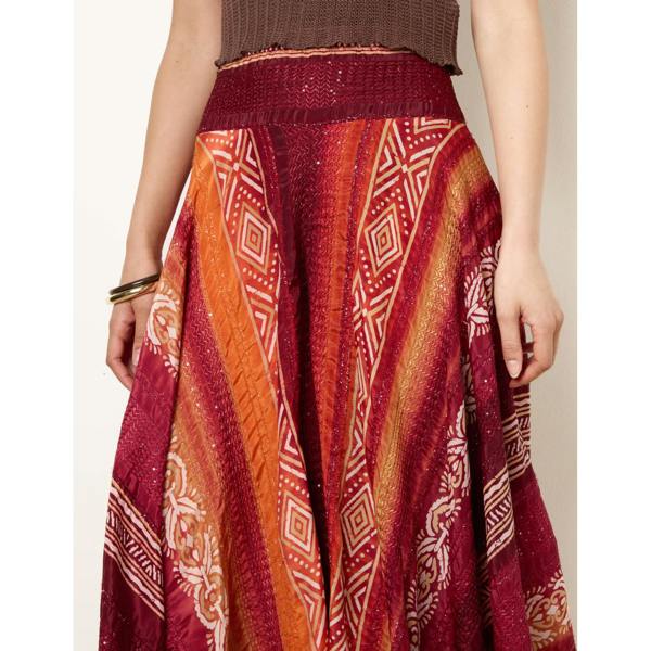 Blue Vanilla Sequin Jacquard Wide Leg Trousers