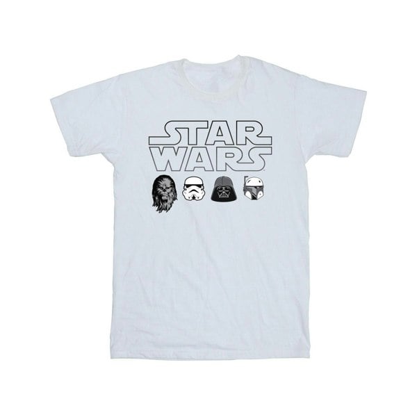 Star Wars Boys Character Heads T-Shirt - White