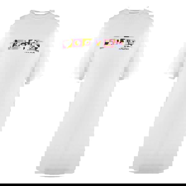 Love Moschino Colourblock Logo White T-Shirt - Nova Clothing