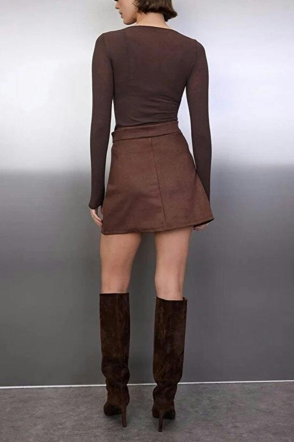 WOVCOR A-line Mini Knit Skirt