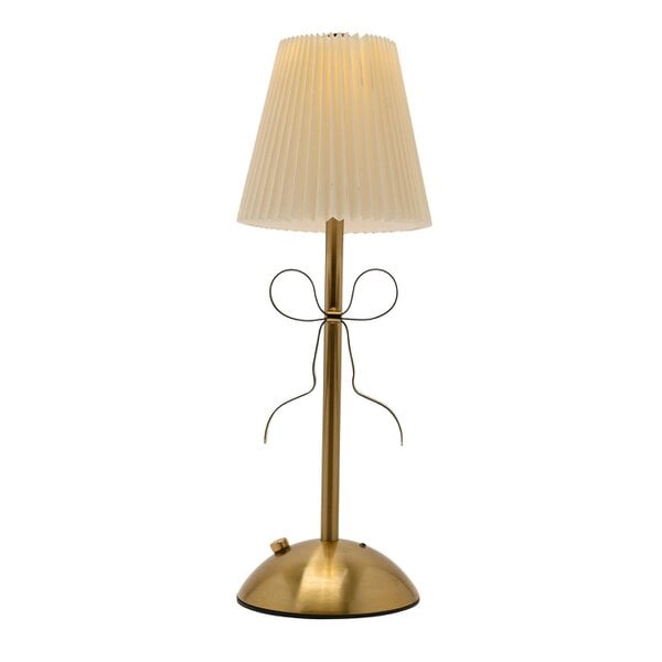 Hestia Brass Bow LED Rechargeable Touch Lamp
